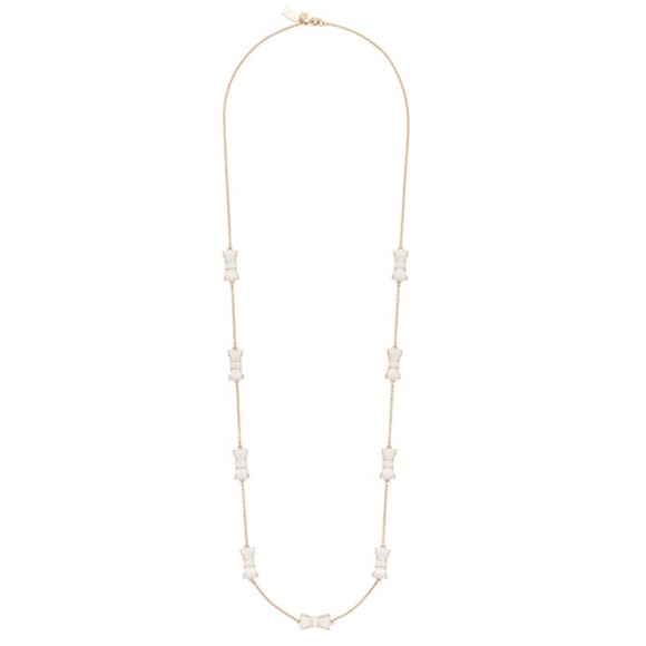 KATE SPADE • Ready Set Bow Scatter Rosary Bow Necklace - Picture 3 of 4